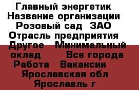 Главный энергетик › Название организации ­ Розовый сад, ЗАО › Отрасль предприятия ­ Другое › Минимальный оклад ­ 1 - Все города Работа » Вакансии   . Ярославская обл.,Ярославль г.